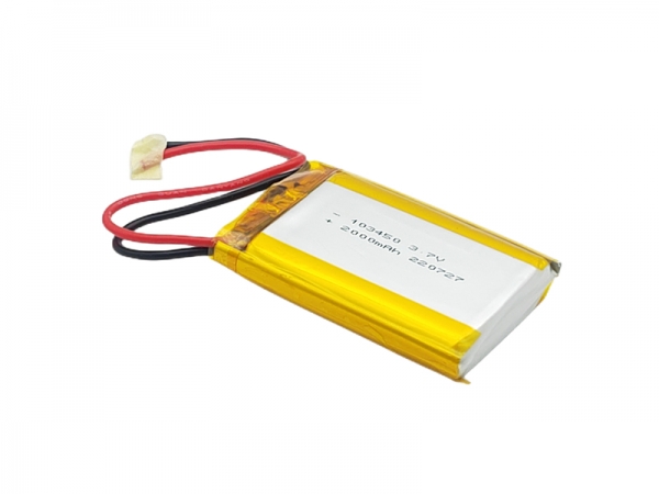 3.7V 2000mAh 103450 high temperature lithium battery-22AWG